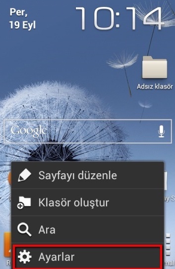 Android Ayarlar